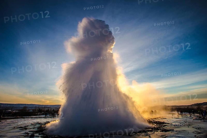 At the Geyser Strokkur in Haukadalur, Golden Circle, Iceland