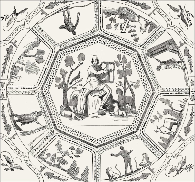 Mural painting at the Catacomb of Callixtus, first century, Rome, Italy