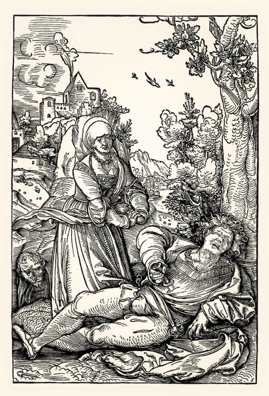 Pyramus und Thisbe, by Hans Schäufelin, woodcut, 1510
