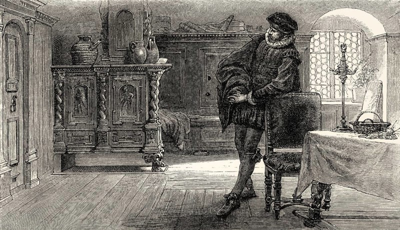ACT I, SCENE III., Citizen's House, Brackenburg, scene from EGMONT by Johann Wolfgang von Goethe
