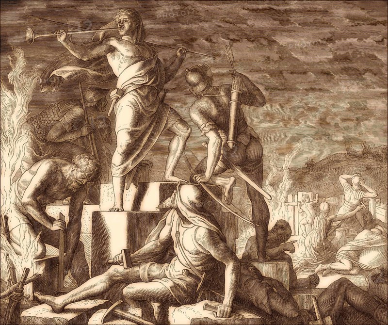 Rebuilding the Jerusalem Temple, Old Testament, by Julius Schnorr von Carolsfeld
