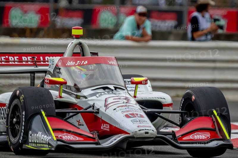 INDYCAR Series driver, STING RAY ROBB (R) (51) of Payette, Idaho, races through the turns during the Bitnile.com Grand Prix of Portland at Portland International Raceway in Portland OR