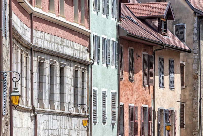 Old buildings in the old town centre of Annecy in the Haute Savoie department in southern France
