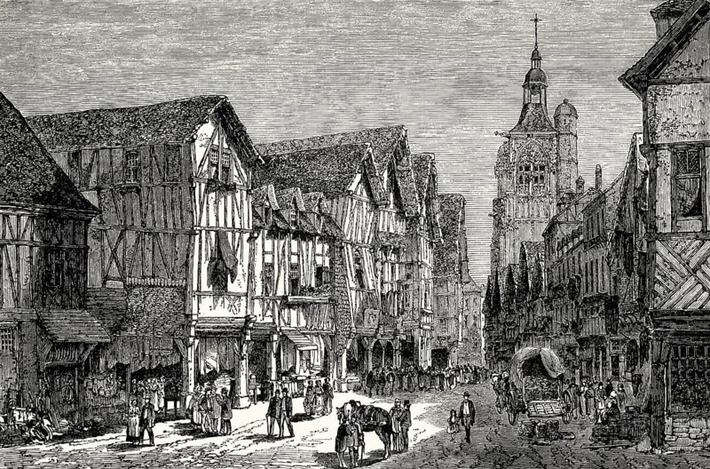 Bernay, a commune in the west of the Eure department in Northern France, 19th century