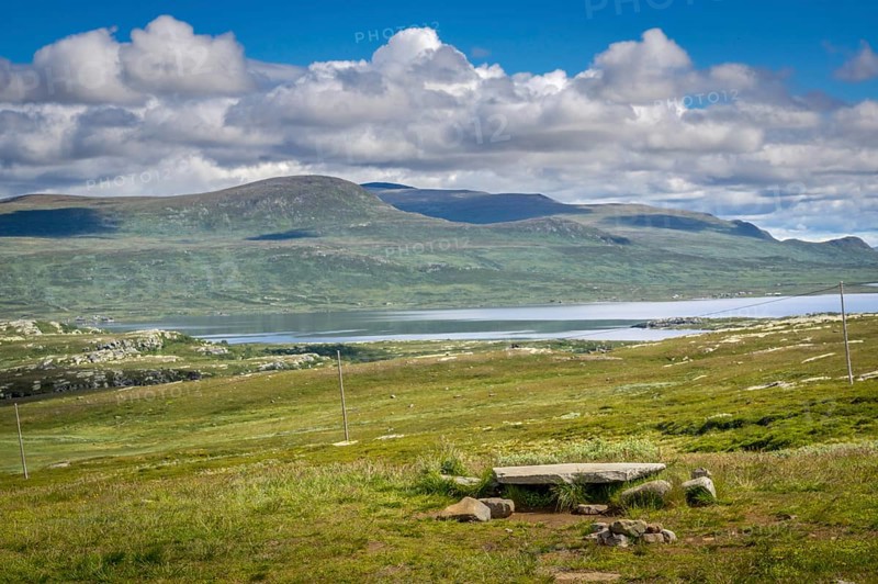 Fascinating natural landscape in Jotunheimen in the summertime in Norway. Great natural landscape in Jotunheimen in the summertime in Norway