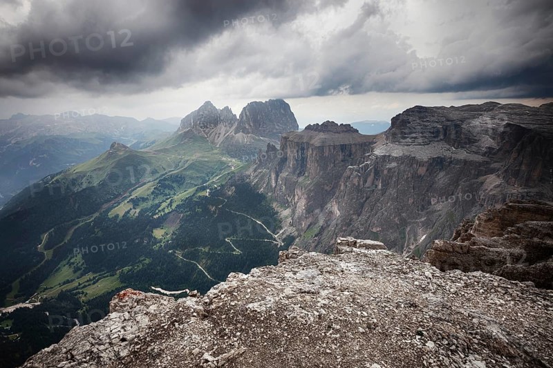 Mountains stormy weather, Val di Fassa, Italian Dolomites