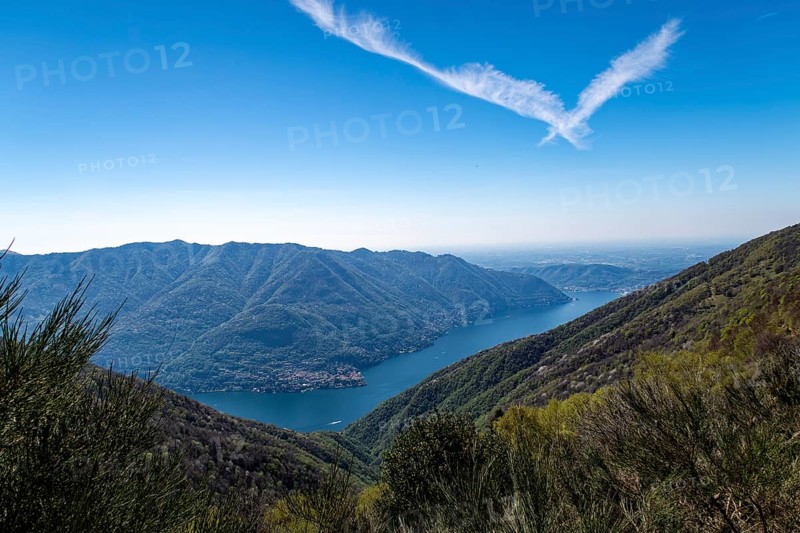 Landscape of Lake Como from Colmegnone mountain