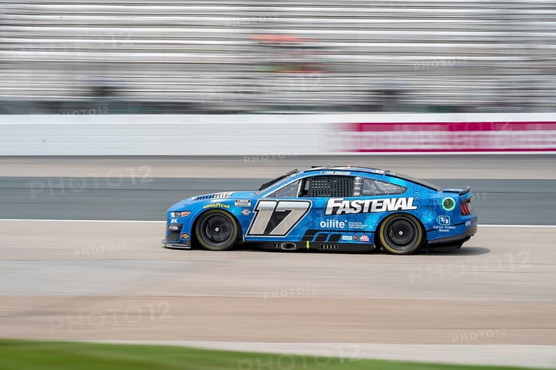 NASCAR Cup Driver, Chris Buescher (17) takes to the track to practice for the Crayon 301 at the New Hampshire Motor Speedway in Loudon NH