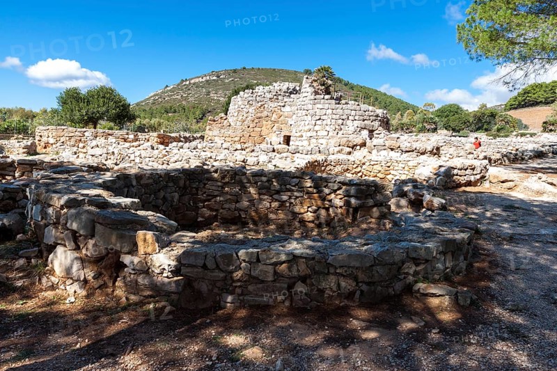 Ruins of the ancient Nuraghic civilization of Palmavera. Alghero, Sardinia. Italy