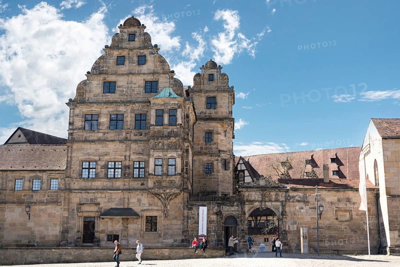 The old medieval Alte Hofhaltung near the Bamberg cathedral, Germany