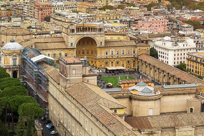 View of Vatican from the Dome of St. Peter's Basilica