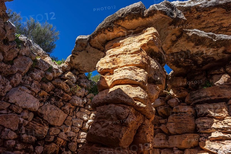Talaiot from the talaiotic era (Iron Age). Hospitalet Vell archeological site, Majorca, Balearic Islands, Spain