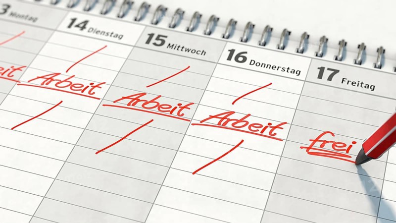 Symbolic image on the topic of the 4-day week in Germany