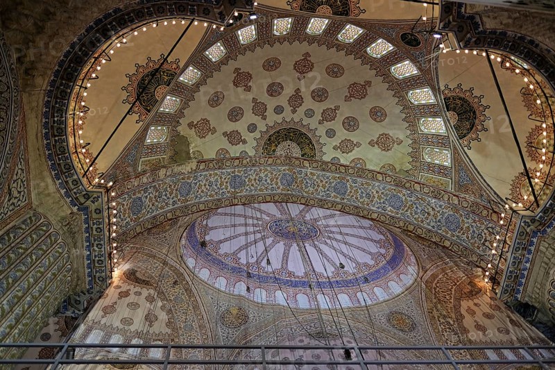 ISTANBUL, TURKEY, MAY 26 : Interior view of the Blue Mosque in Istanbul Turkey on May 26, 2018