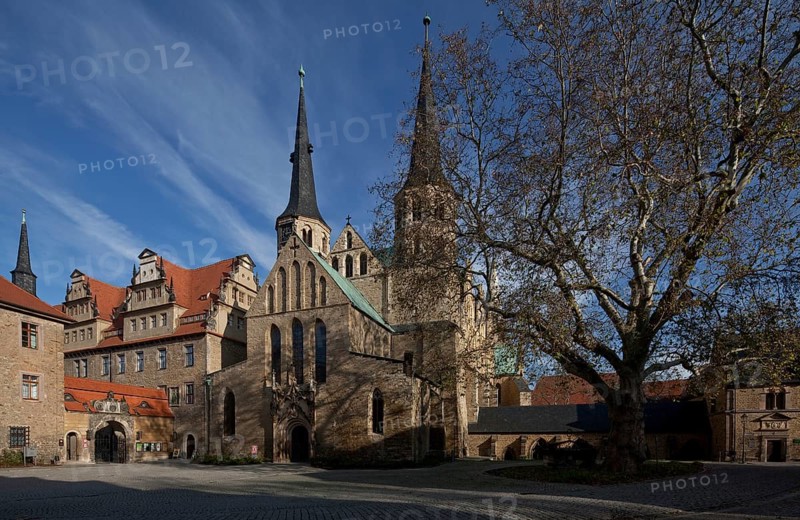 West view, left castle west wing, St., Sankt, Saint