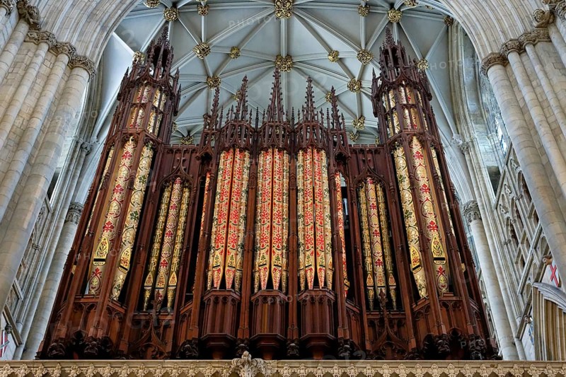 Interior view, organ, York Minster, Archidiocese of York, York, England, Great Britain