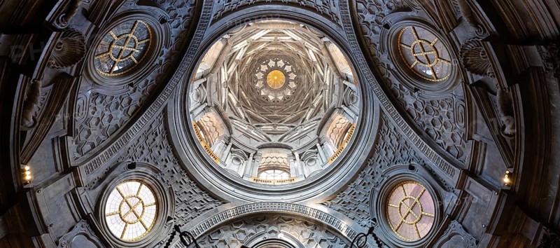 Turin, Italy - Circa August 2021: the Chapel of the Shroud, 1694 by Guarini. One of the most important holy locations for Christian religion