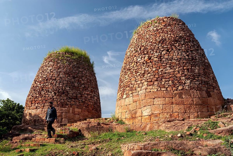 Gun Powder storage compartments in Badami, Karnataka, South India, India, Asia