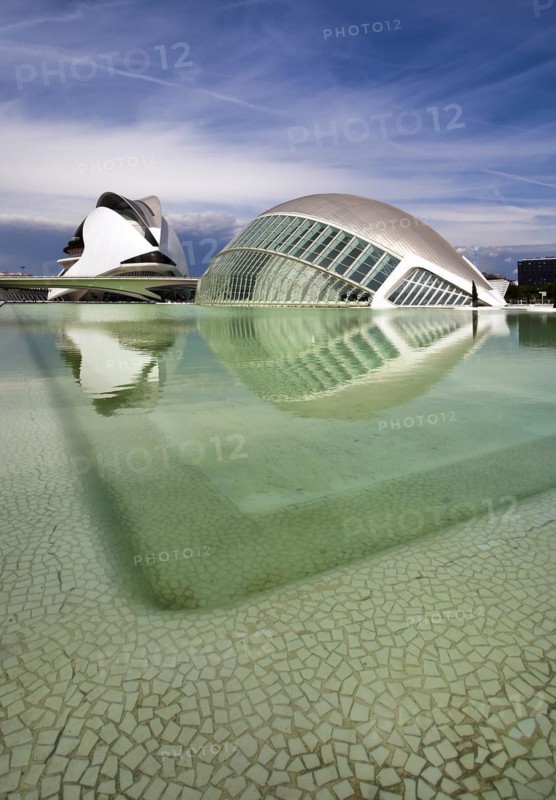The Ciudad de las Artes y de las Ciencias is a science centre in Valencia. It was built between 1991 and 2006 and is located in the dry riverbed of the Río Turia. It was designed by the architect Santiago Calatrava and opened in July 1996