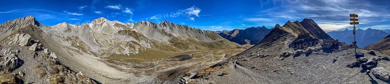 Panorama, Furcletta pass, Alvaneu, Grisons, Switzerland