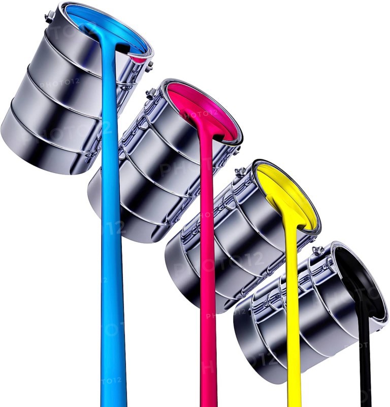 high resolution rendering of a cmyk concept