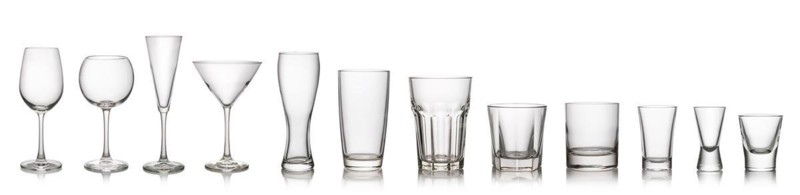 Glass of drinking isolated on a white background