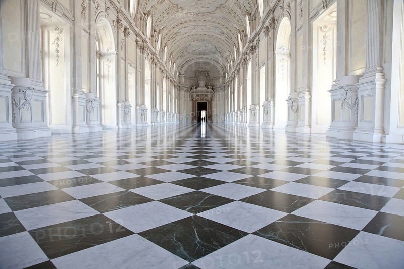 View of Galleria di Diana in Venaria Royal Palace, close to Torino, Piemonte region