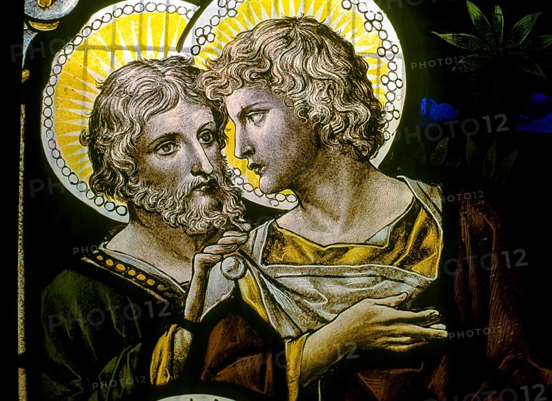 Stained glass window in All Saints Church established in 1854 in Coonoor, Nilgiris, Tamil Nadu, South India, India, Asia