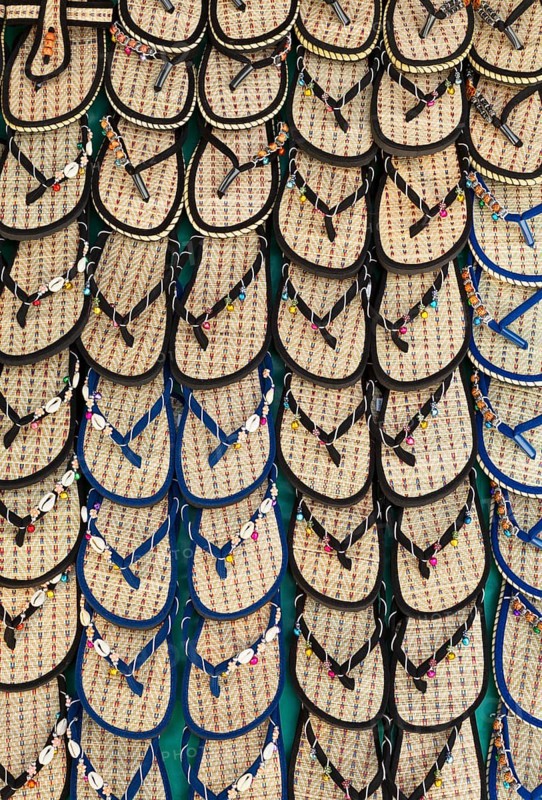 Straw flip flops on the market
