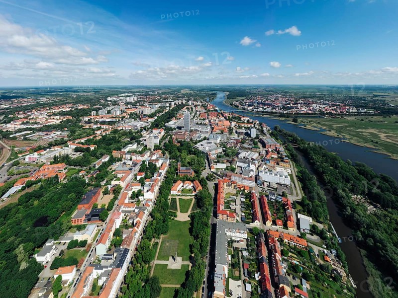 Cityscape photo of Frankfurt Oder, Germany on Poland border