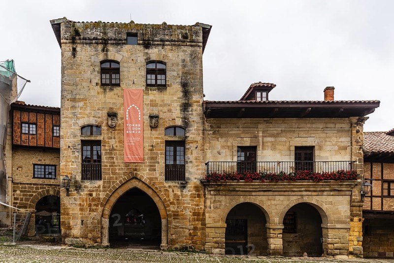 Santillana del Mar, Spain - August 31, 2024: Scenic view of the beautiful town of Santillana del Mar in Cantabria