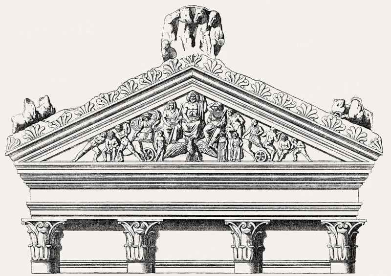 The Temple of Jupiter Optimus Maximus, or Temple of Jupiter Capitolinus, Ancient Rome, Reconstruction