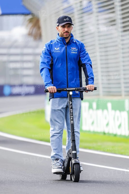 MELBOURNE, AUSTRALIA - MARCH 12: Pierre Gasly of France and BWT Alpine F1 Team before the 2025 Australian Grand Prix at Albert Park in Melbourne, Australia