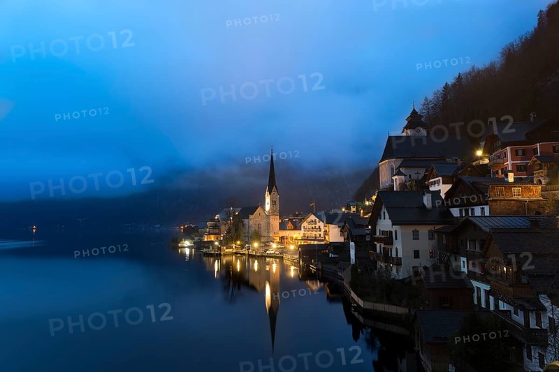 Dawn at Lake Hallstatt, Salzkammergut, Austrian Alps