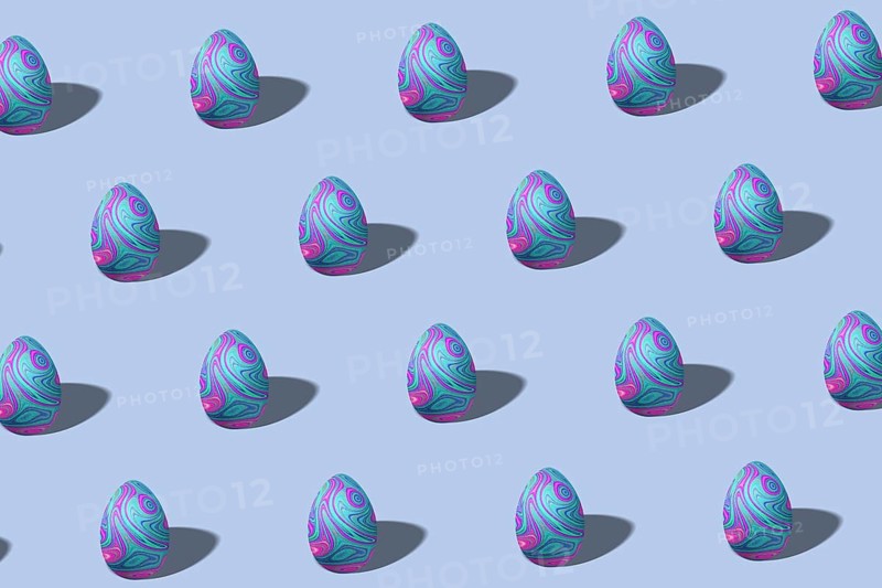 Colorful Easter egg pattern made, Happy Easter, Minimal Easter concept