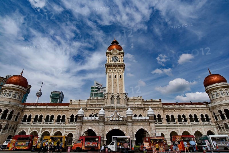 Tourists at Merdeka Square in Kuala Lumpur, Malaysia