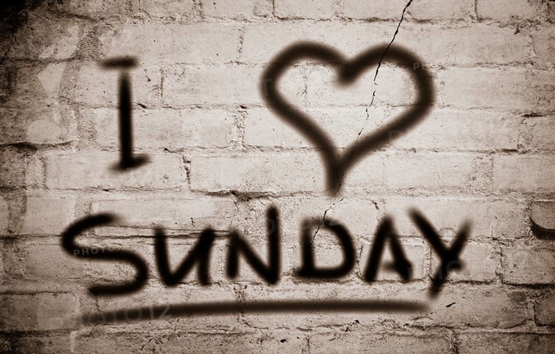I Love Sunday Concept