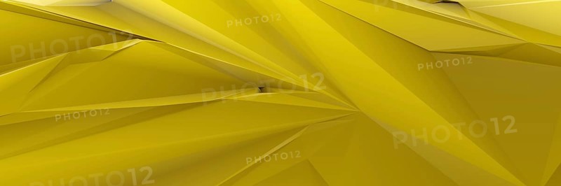 A yellow low poly background banner. 3D illustration