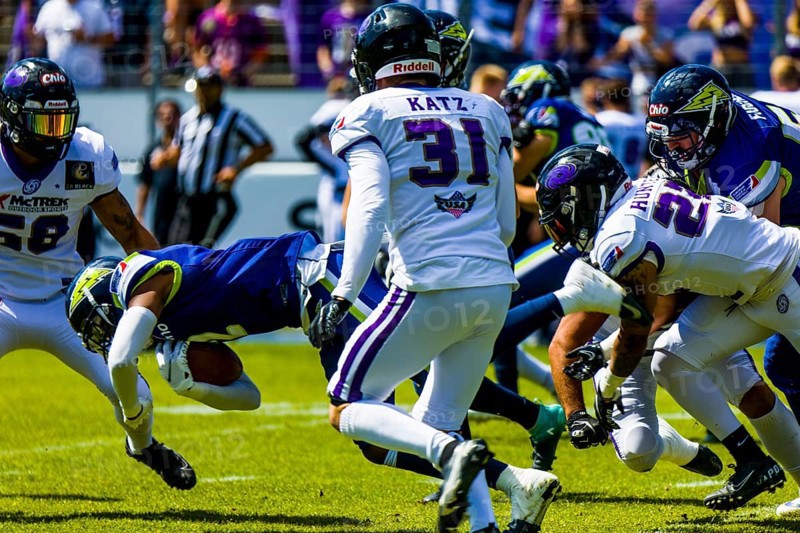 European League of Football/ Game : Frankfurt Galaxy -Stuttgart Surge July . 10. 2022                                    , Stuttgart, Germany