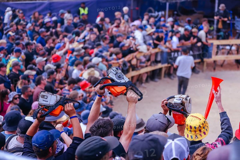 MAYDENA, AUSTRALIA - FEBRUARY 08: Atmosphere during the finals of Red Bull Hardline Tasmania on February 8, 2025 in Maydena, Australia