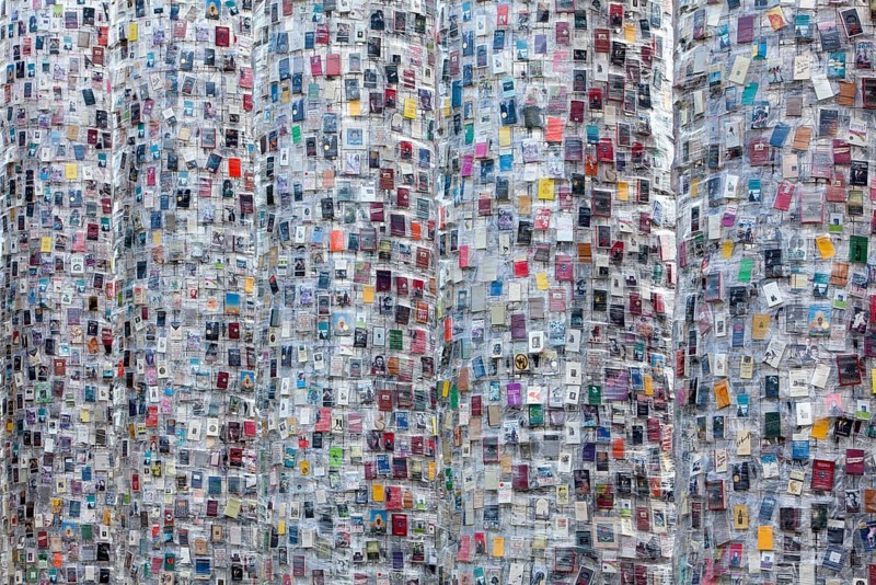 'The Parthenon of Books' by the Argentinian conceptual artist Marta Minujin, banned books, documenta 14 exhibition, 2017, Kassel, Germany