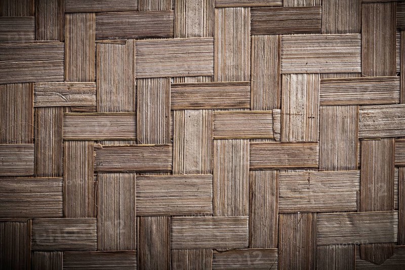Wicker rowing textured table matting horizontal view