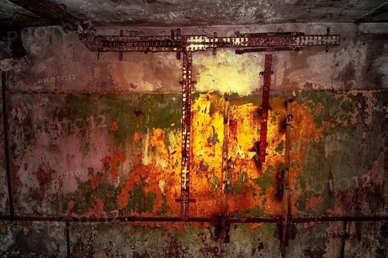 Dungeon abandoned terrible with secret. supernatural atmosphere on objects