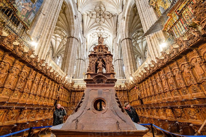 Chor, Catedral de la Asunción de la Virgen, Salamanca, Autonome Gemeinschaft Kastilien und León, Spanien