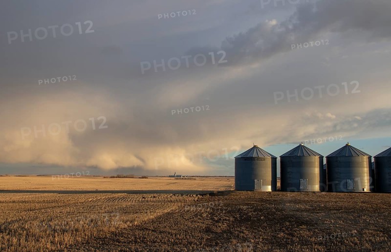 Prairie Storm Clouds rural Saskatchewan Canada Spring