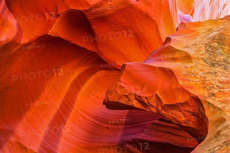 Antelope Canyon in the Navajo reservation. Arizona, USA. Incredible play of light and color
