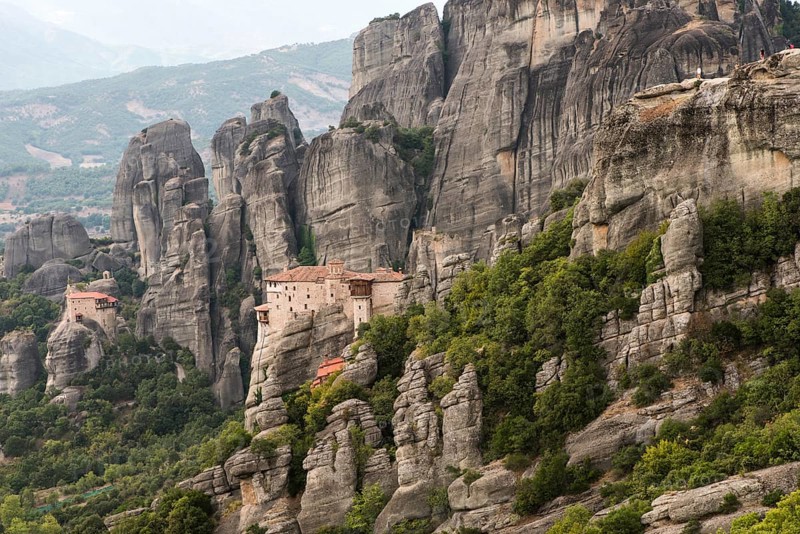 Meteora in Greece. Meteora is the monasteries on the top of the rock towers