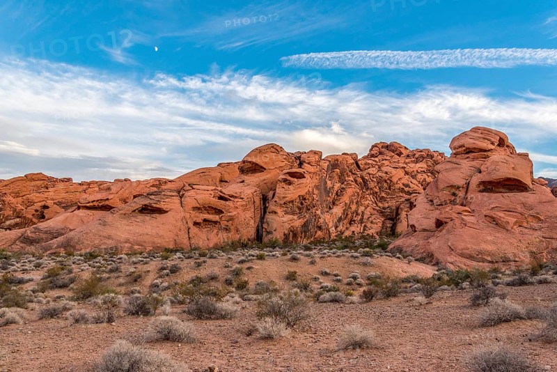 Magnificent red colored rock in the Valley of Fire, Nevada, USA