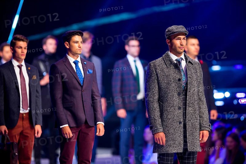 Sofia, Bulgaria - September 12, 2016: Male models walk the runway during the Autumn/Winter Sofia Fashion Week Show 2016 in Sofia, Bulgaria