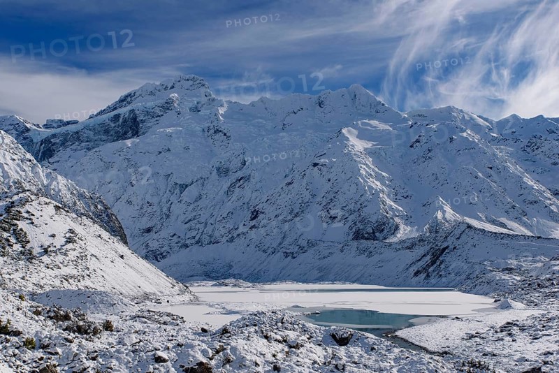 Hooker Valley Track in winter, Mt Cook National Park, New Zealand